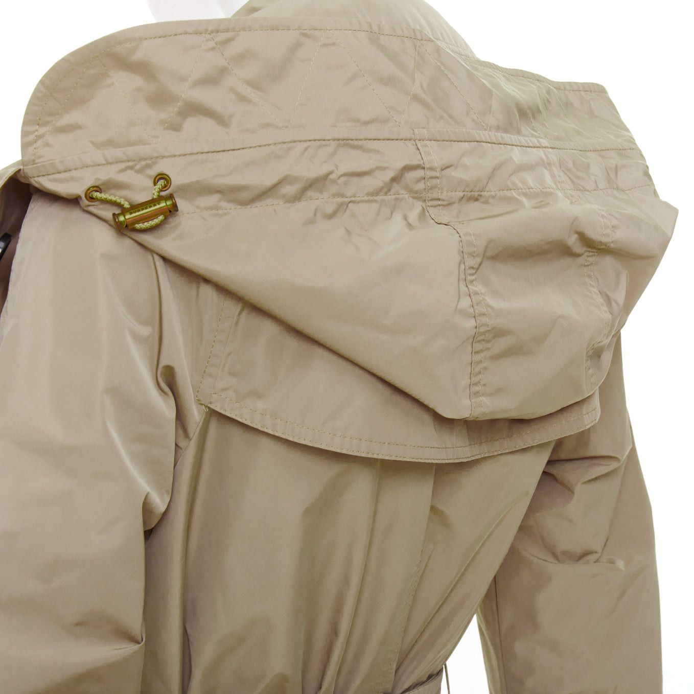 Burberry BURBERRY Amberford beige nylon tafetta House Check lined hooded trench coat IT38 XS Size S / US 4 / IT 40 - 2 Thumbnail