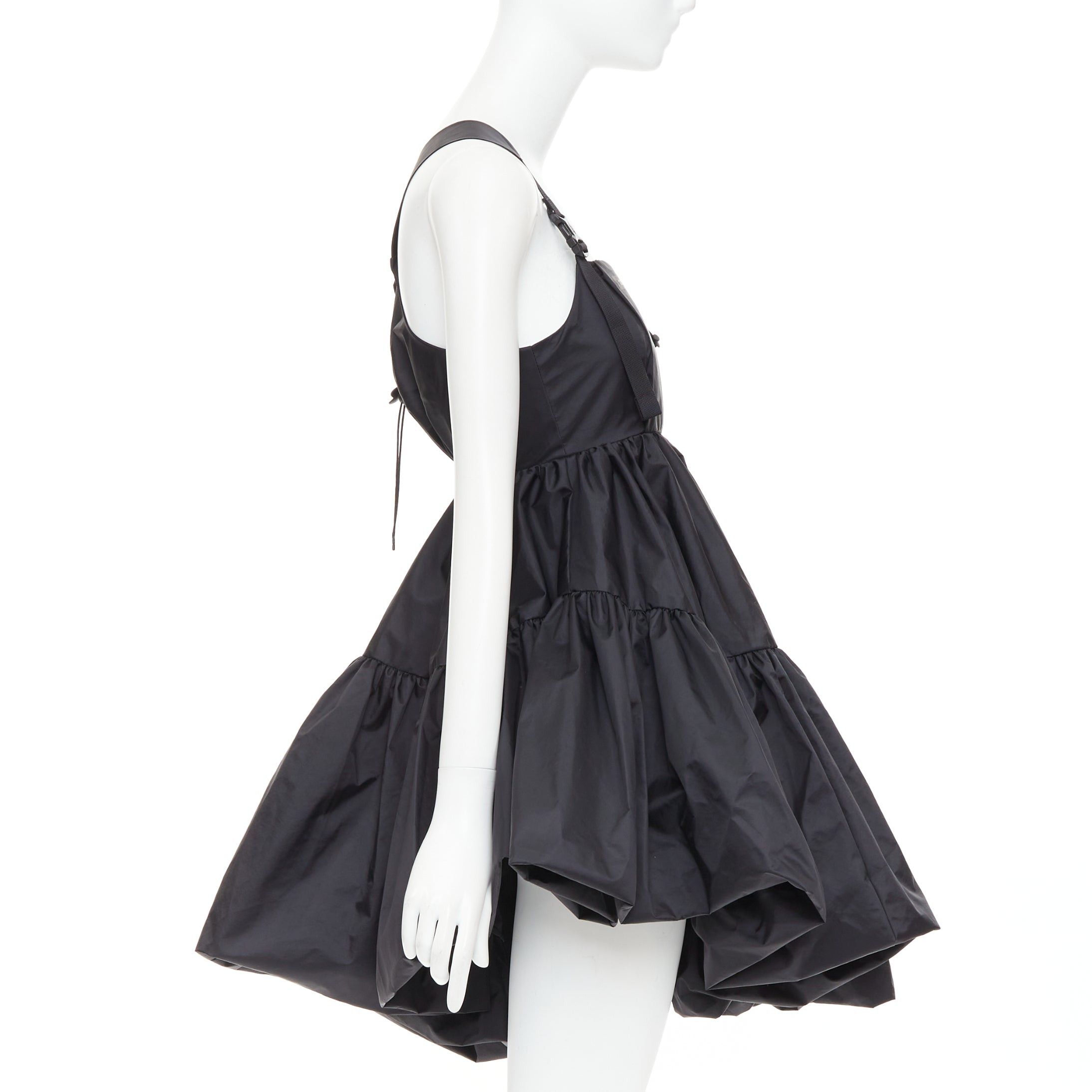 Cecilie Bahnsen CECILIE BAHNSEN THE NORTH FACE Shara Mountain black nylon puff tiered babydoll dress XS Size XS / US 0-2 / IT 36-38 - 4 Thumbnail