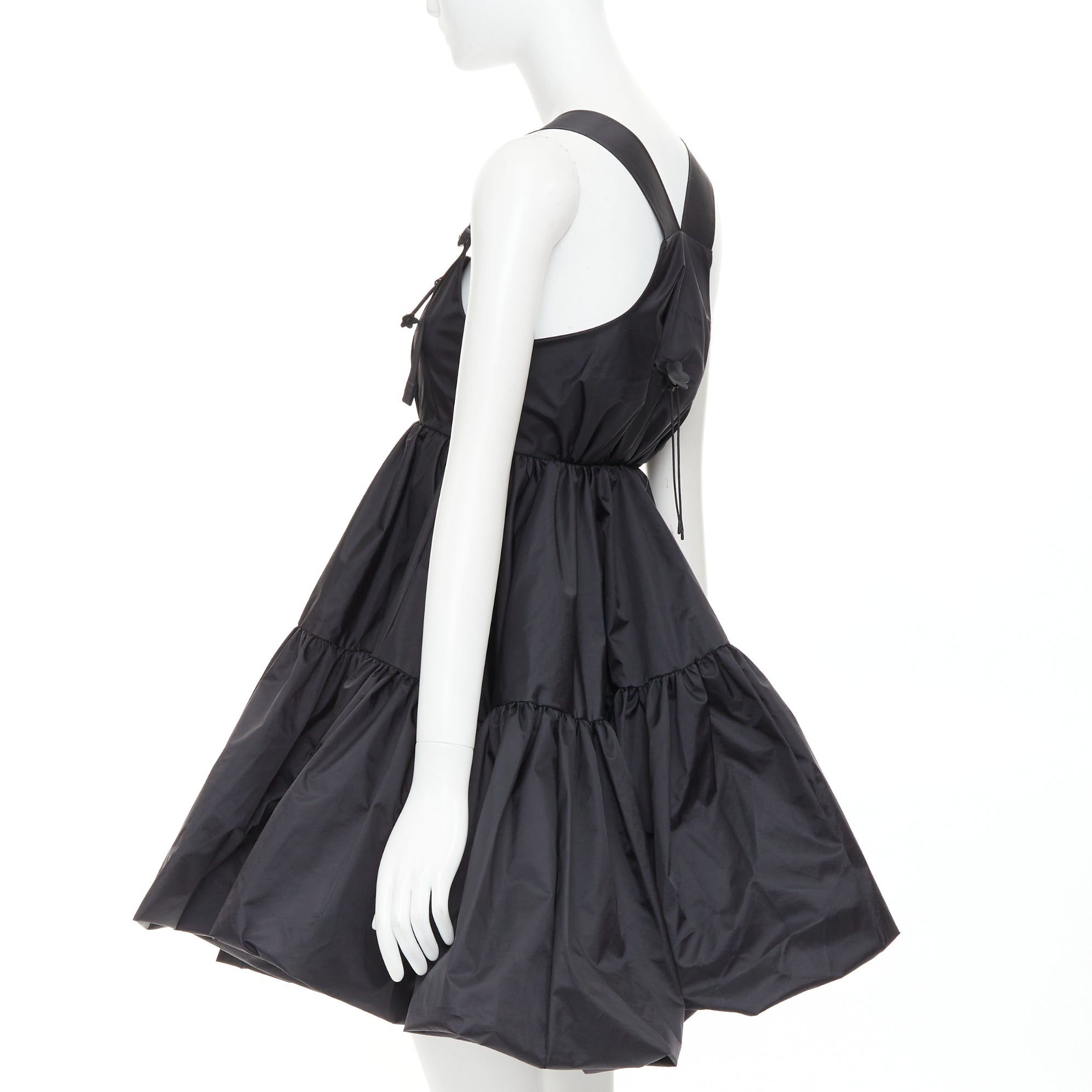 Cecilie Bahnsen CECILIE BAHNSEN THE NORTH FACE Shara Mountain black nylon puff tiered babydoll dress XS Size XS / US 0-2 / IT 36-38 - 6 Thumbnail