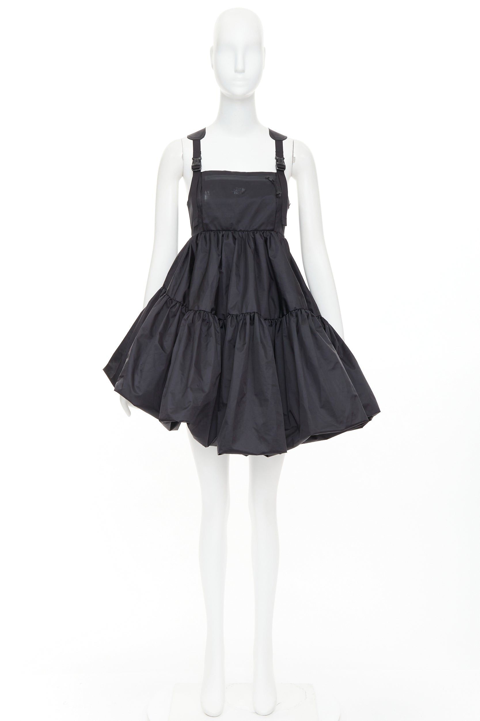 Cecilie Bahnsen CECILIE BAHNSEN THE NORTH FACE Shara Mountain black nylon puff tiered babydoll dress XS Size XS / US 0-2 / IT 36-38 - 9 Thumbnail