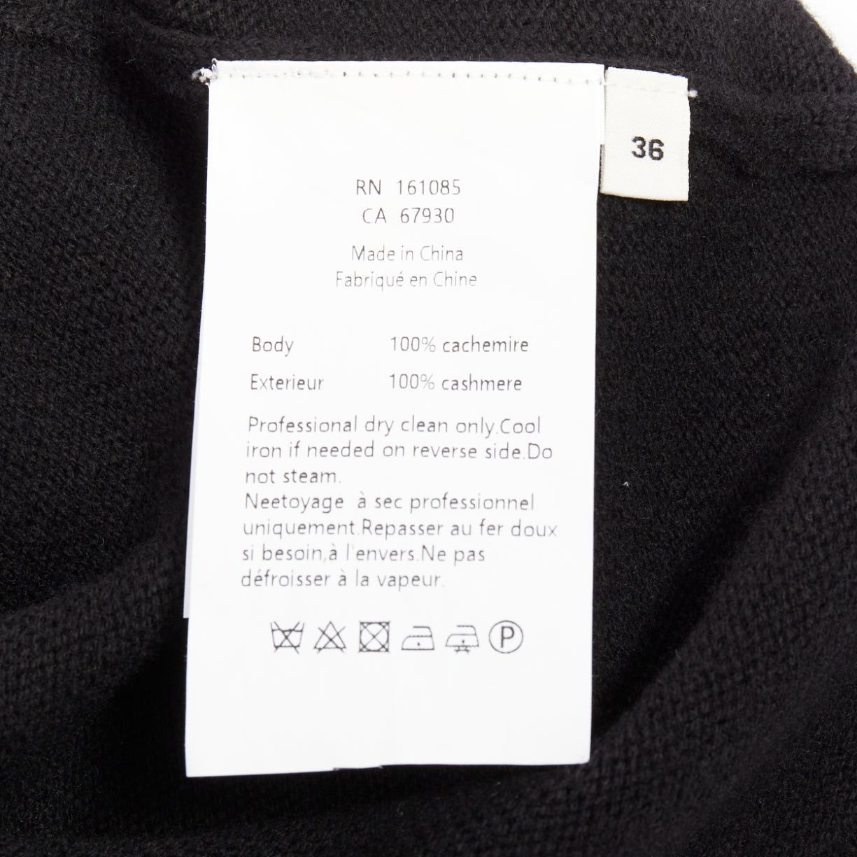 Alexander Wang ALEXANDER WANG black Hotfix crystal double cashmere cropped sweater IT36 XXS Size XS / US 0-2 / IT 36-38 - 8 Thumbnail