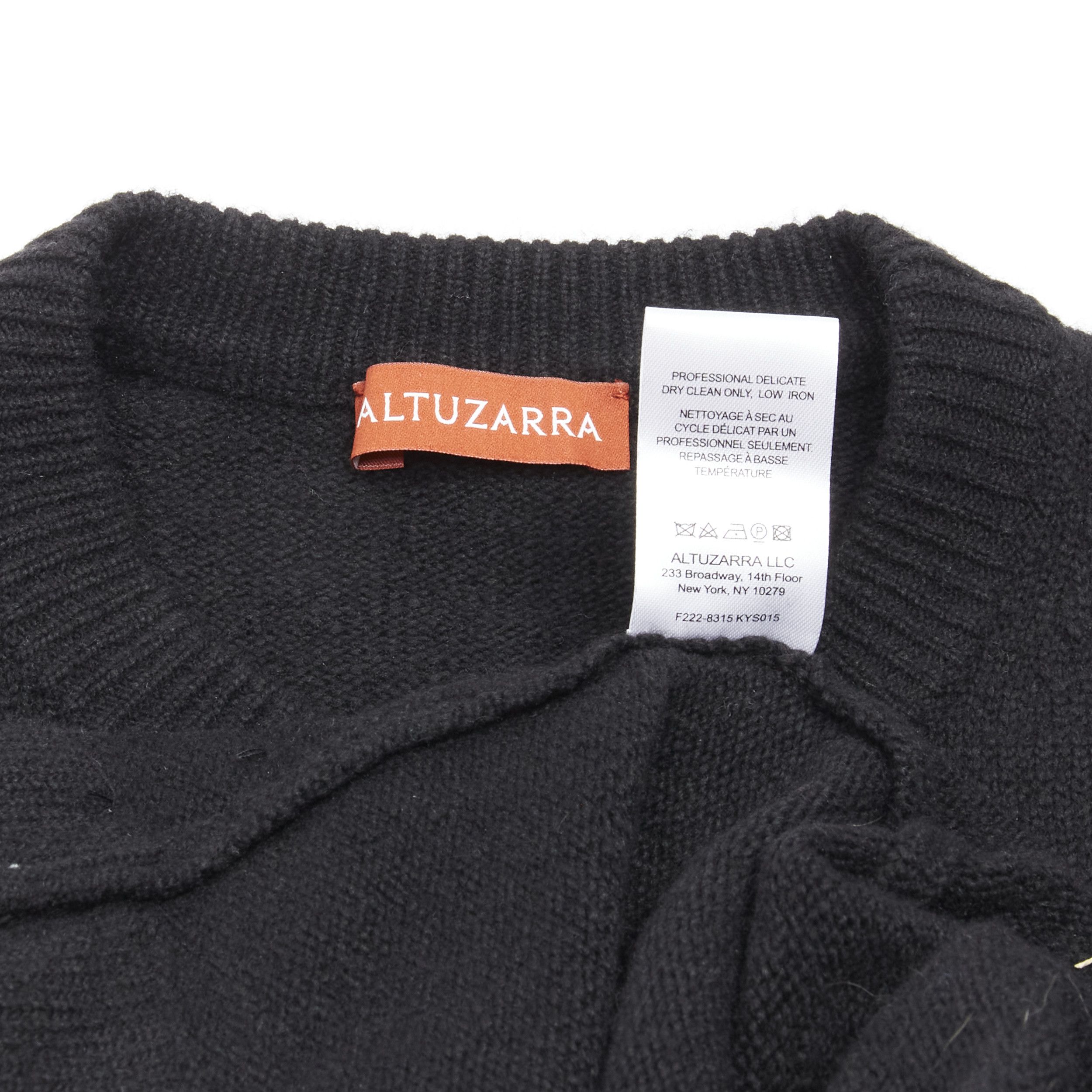 Altuzarra ALTUZARRA black merino wool knit gradient pailette cocktail dress XS Size XS / US 0-2 / IT 36-38 - 9 Thumbnail