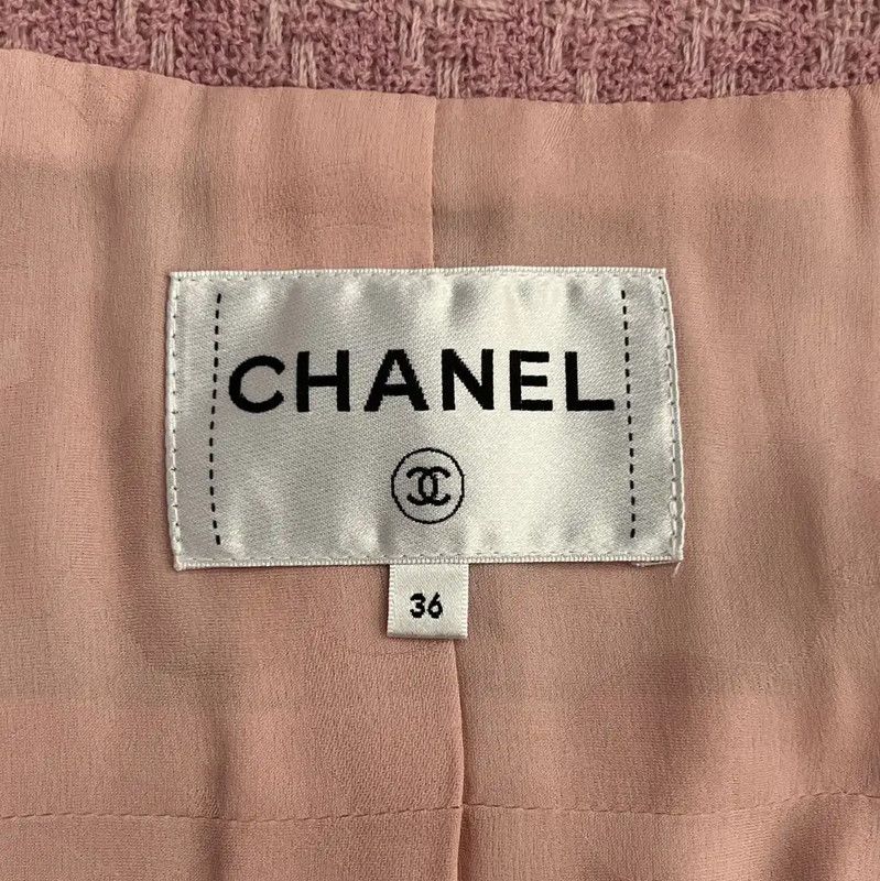 Chanel Chanel Pink Wool Women's Jacket 0089 Size XS / US 0-2 / IT 36-38 - 7 Thumbnail