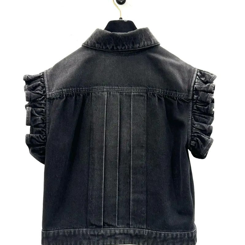 Chanel Chanel Black Cotton Women's Jacket 0089 Size M / US 6-8 / IT 42-44 - 3 Thumbnail
