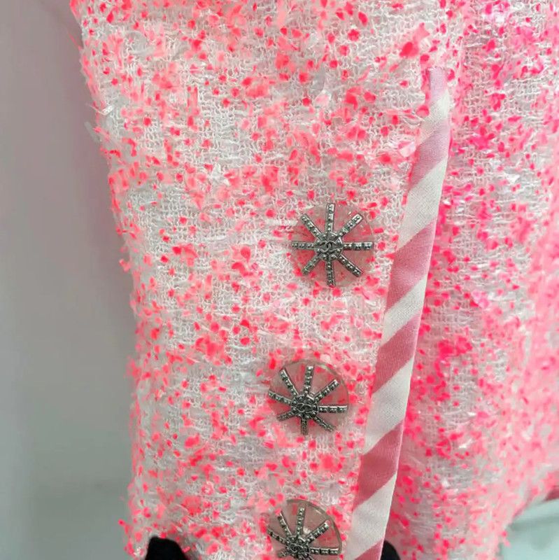 Chanel Chanel Pink Polyester Women's Jacket 0089 Size S / US 4 / IT 40 - 8 Thumbnail
