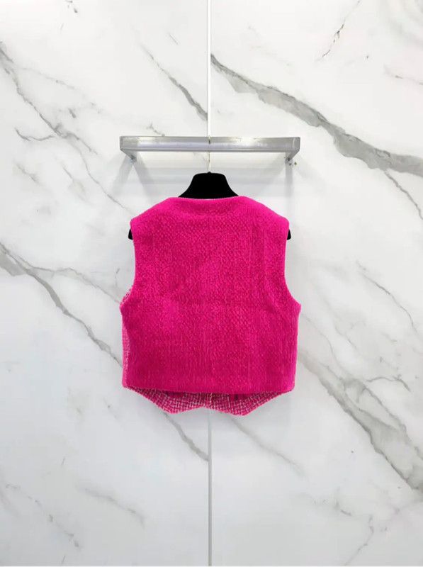 Chanel Chanel Pink Wool Blend Women's Jacket 0089 Size S / US 4 / IT 40 - 2 Thumbnail