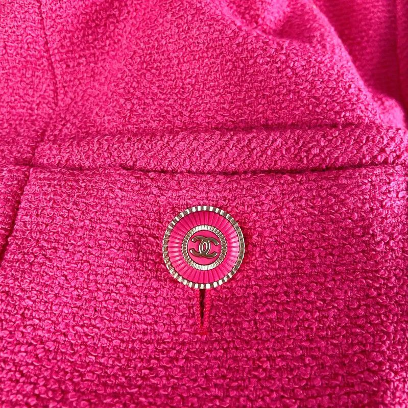Chanel Chanel Pink Cotton Women's Jacket 0089 Size M / US 6-8 / IT 42-44 - 6 Thumbnail