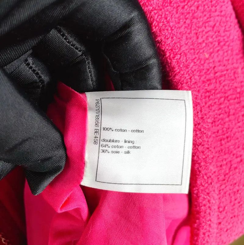 Chanel Chanel Pink Cotton Women's Jacket 0089 Size M / US 6-8 / IT 42-44 - 10 Thumbnail