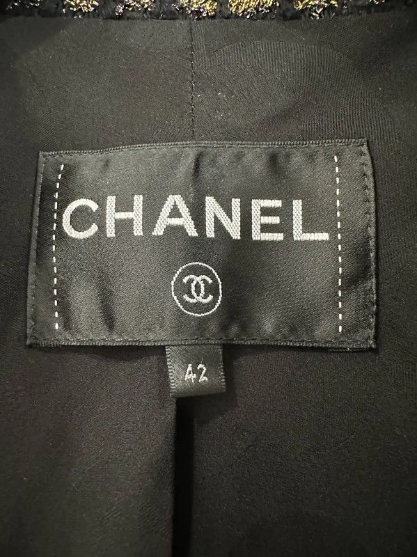 Chanel Chanel Black Wool Oversized Coat 0089 Size XL / US 12-14 / IT 48-50 - 5 Thumbnail