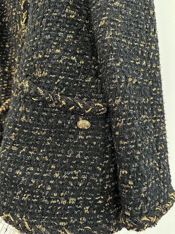 Chanel Chanel Black Wool Oversized Coat 0089 Size XL / US 12-14 / IT 48-50 - 4 Thumbnail