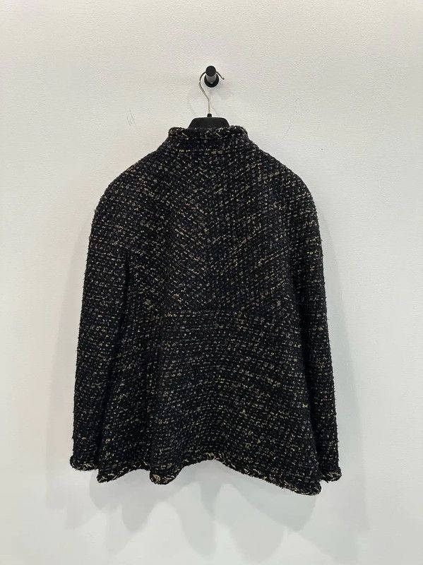 Chanel Chanel Black Wool Oversized Coat 0089 Size XL / US 12-14 / IT 48-50 - 2 Thumbnail