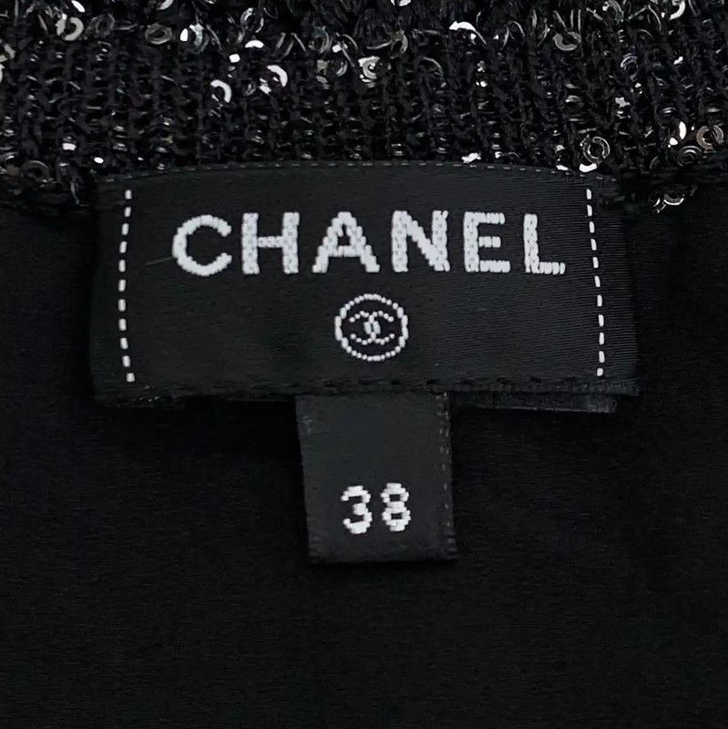 Chanel Chanel Black Sparkling Dress Size S 0089 Size S / US 4 / IT 40 - 6 Thumbnail