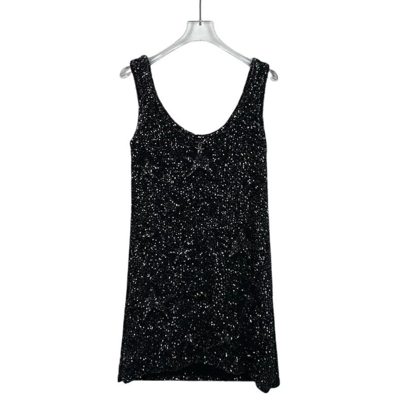 Chanel Chanel Black Sparkling Dress Size S 0089 Size S / US 4 / IT 40 - 2 Thumbnail
