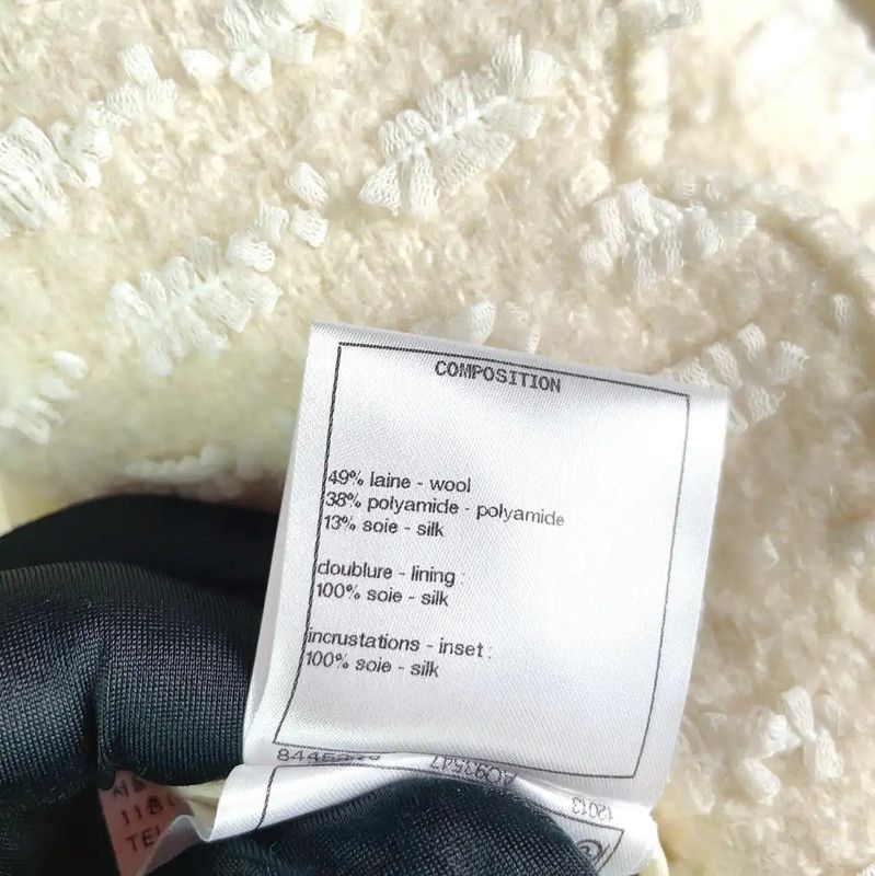 Chanel Chanel White Wool Blend Women's Jacket 0089 Size M / US 6-8 / IT 42-44 - 10 Thumbnail