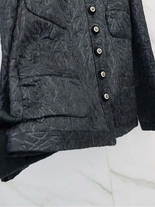 Chanel Chanel Black Silk Blend Women's Jacket 0089 Size S / US 4 / IT 40 - 6 Thumbnail