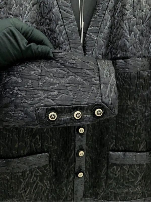Chanel Chanel Black Silk Blend Women's Jacket 0089 Size S / US 4 / IT 40 - 5 Thumbnail