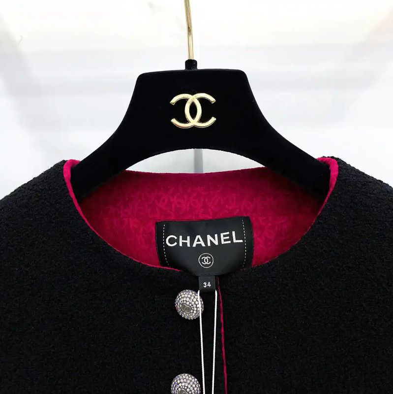 Chanel Chanel Black Wool Blend Cropped Jacket 0089 Size S / US 4 / IT 40 - 7 Thumbnail
