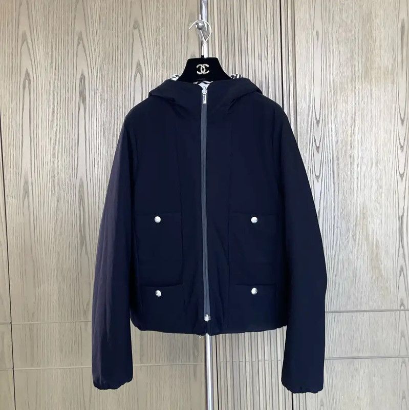 Chanel Chanel Winter Black Print Short Cotton Jacket 0089 Size S / US 4 / IT 40 - 2 Thumbnail