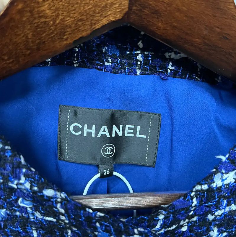 Chanel Chanel Multicolor Wool Women's Coat 0089 Size S / US 4 / IT 40 - 4 Thumbnail