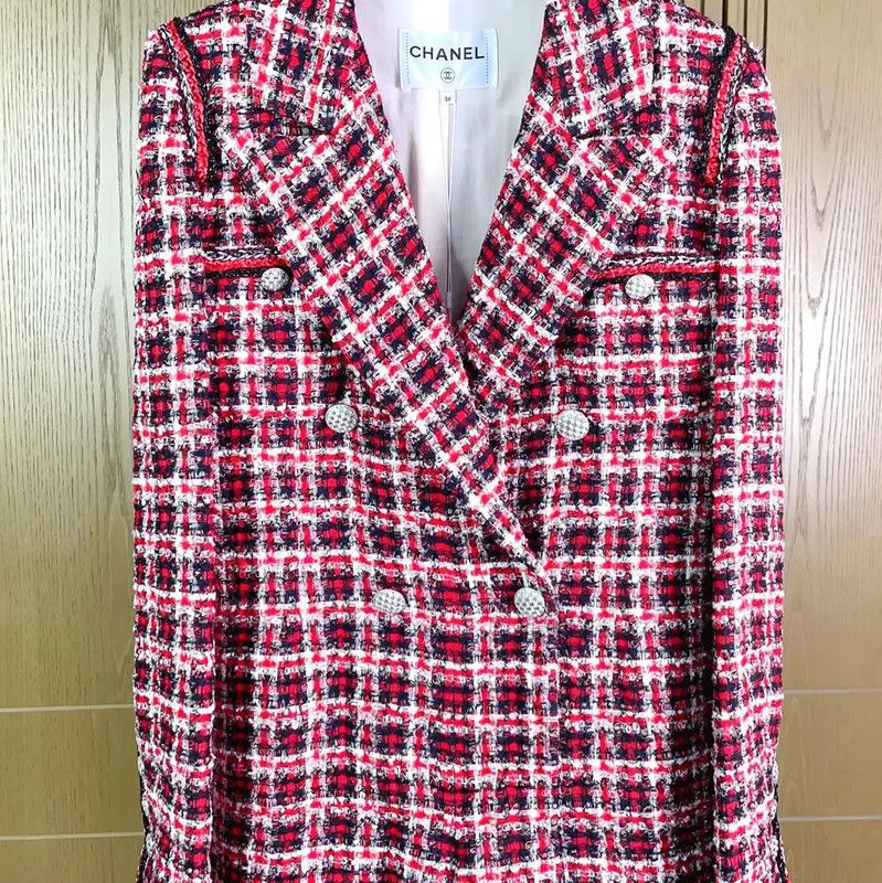 Chanel Chanel Color Block Wool Blend Women's Jacket 0089 Size S / US 4 / IT 40 - 4 Thumbnail