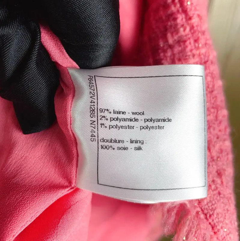 Chanel Chanel Pink Wool Blend Women’s Jacket 0089 Size L / US 10 / IT 46 - 9 Thumbnail