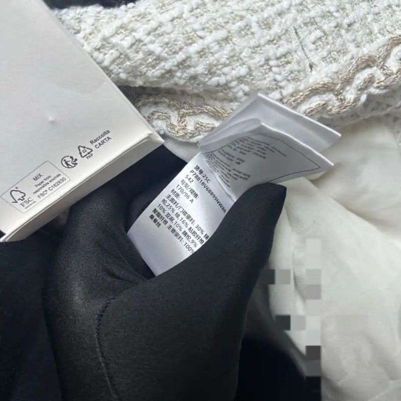 Chanel Chanel White Cotton Long Sleeve Cardigan 0089 Size XL / US 12-14 / IT 48-50 - 6 Thumbnail