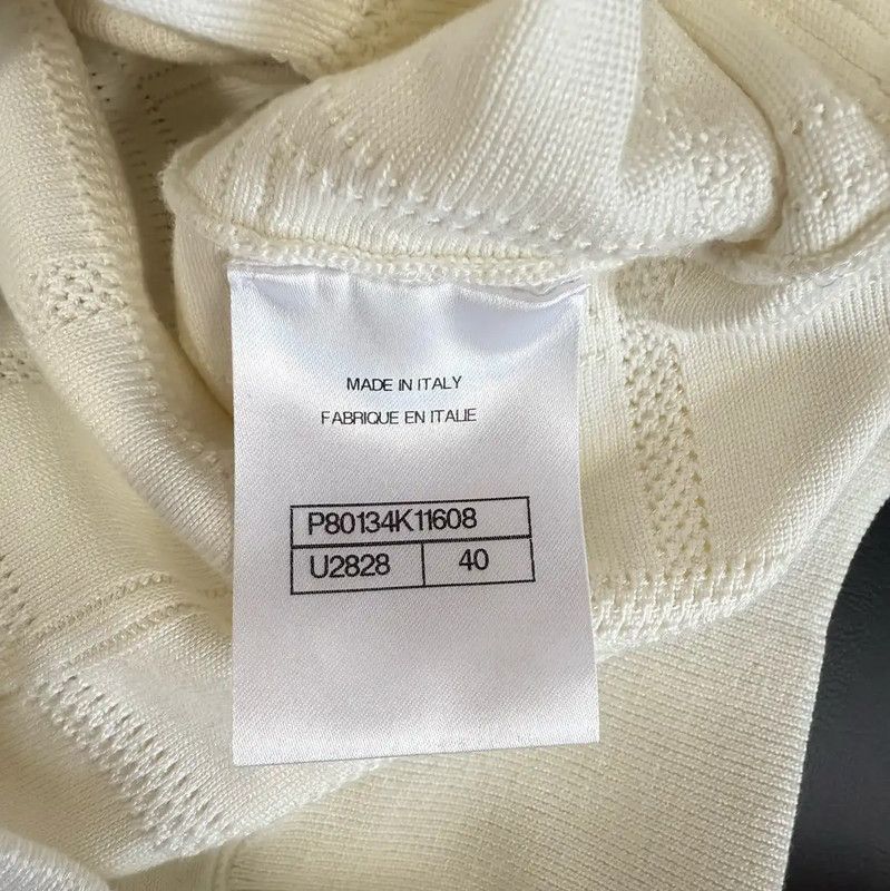 Chanel Chanel White Cotton Women's Jacket 0089 Size L / US 10 / IT 46 - 8 Thumbnail