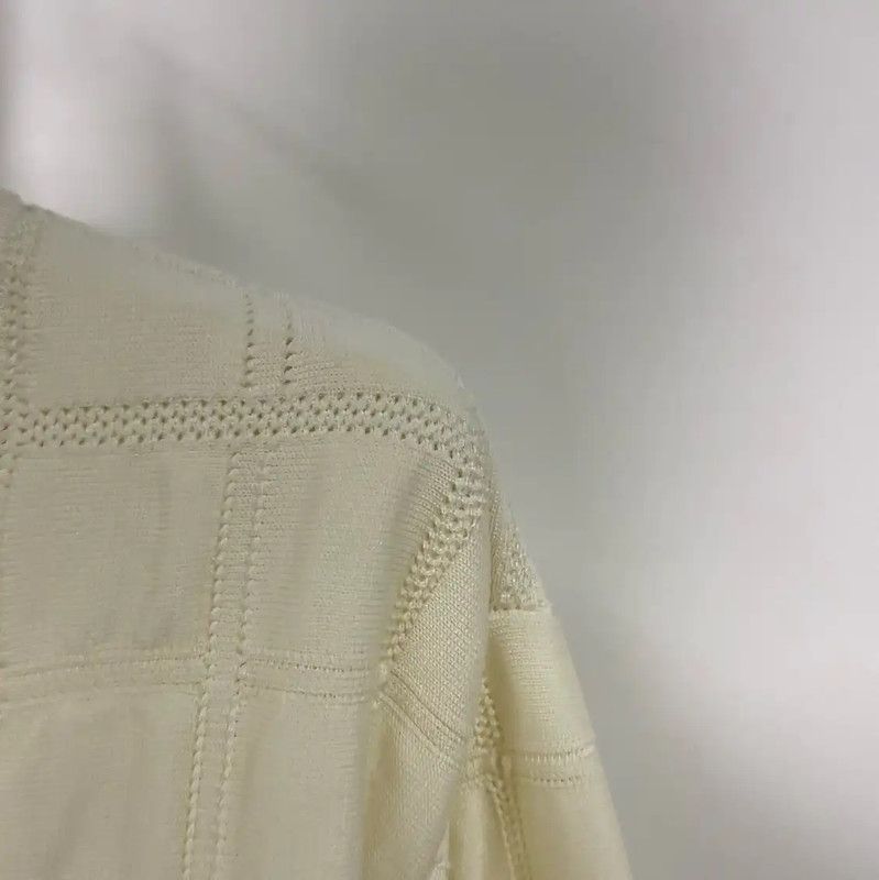 Chanel Chanel White Cotton Women's Jacket 0089 Size L / US 10 / IT 46 - 4 Thumbnail