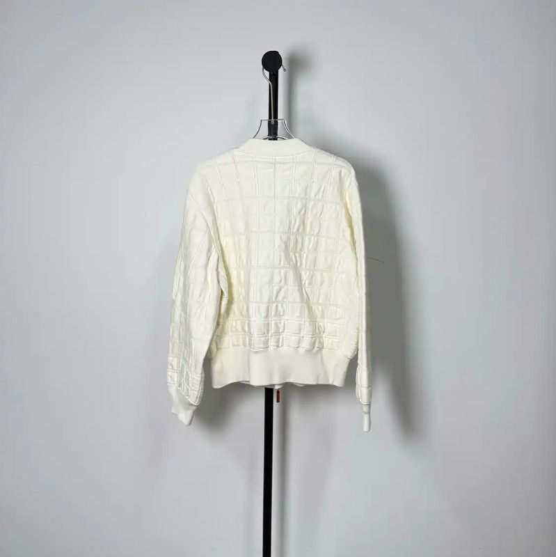 Chanel Chanel White Cotton Women's Jacket 0089 Size L / US 10 / IT 46 - 2 Thumbnail