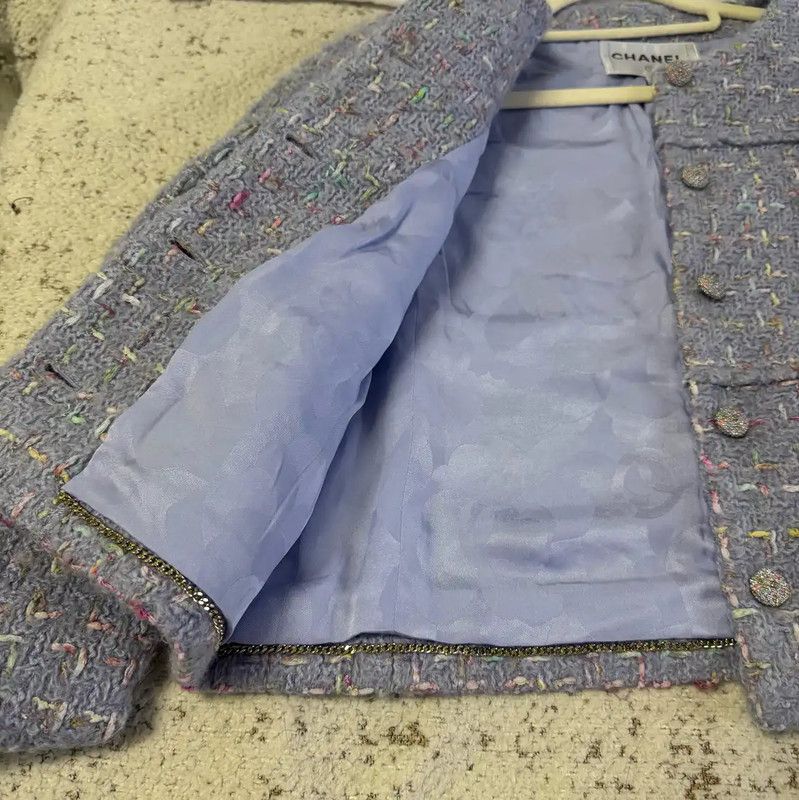 Chanel Chanel Purple Wool Women's Jacket 0089 Size XS / US 0-2 / IT 36-38 - 5 Thumbnail