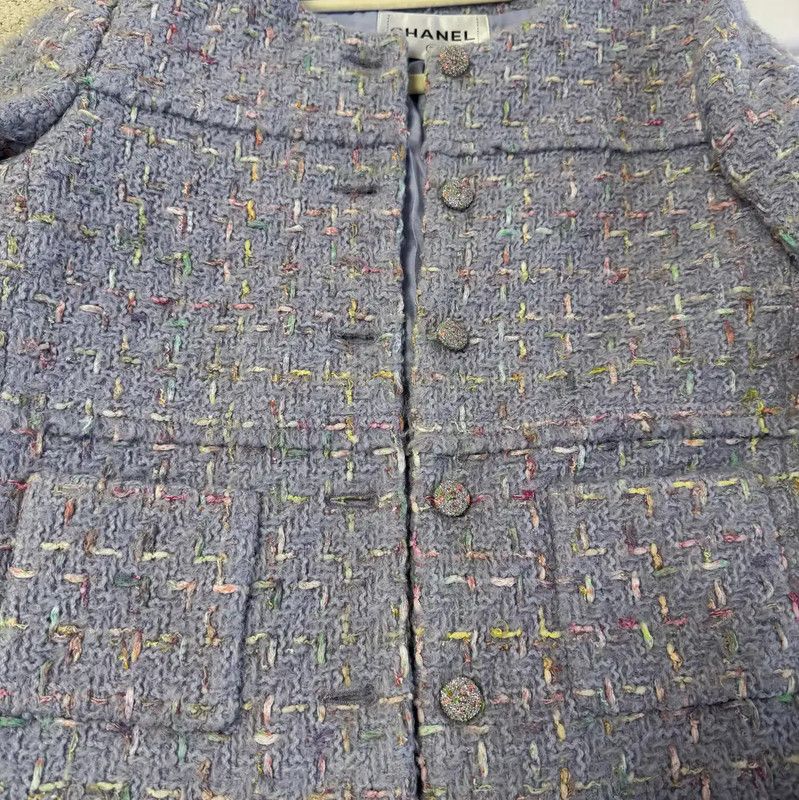 Chanel Chanel Purple Wool Women's Jacket 0089 Size XS / US 0-2 / IT 36-38 - 6 Thumbnail