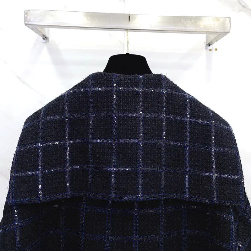 Chanel Chanel Dark Blue Cotton Blend Women's Jacket 0089 Size M / US 6-8 / IT 42-44 - 6 Thumbnail
