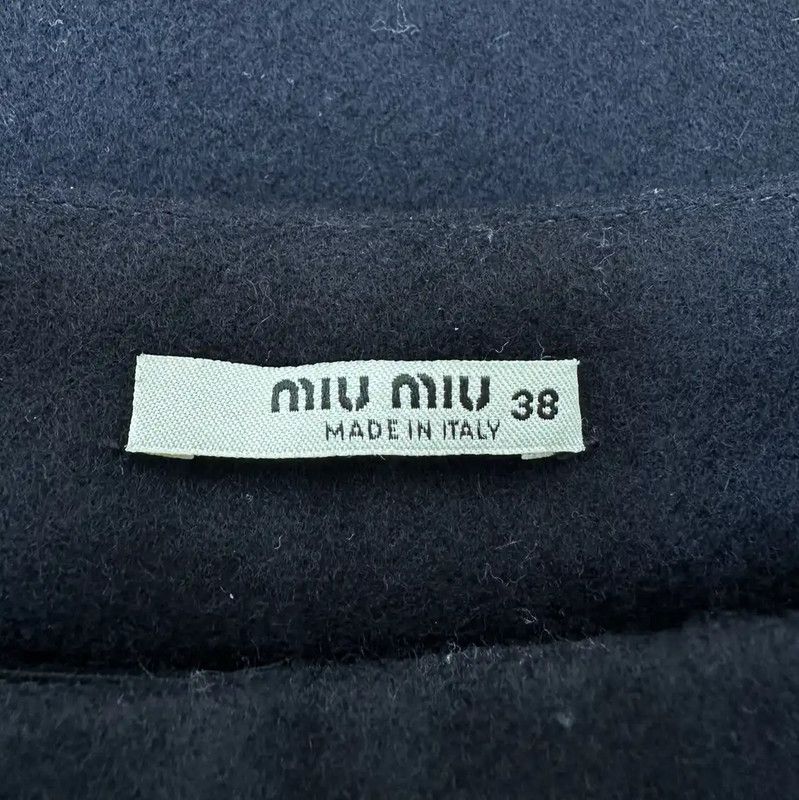 Miu Miu Miu Miu Black Wool Skirt Size S 0089 Size 23" - 7 Thumbnail