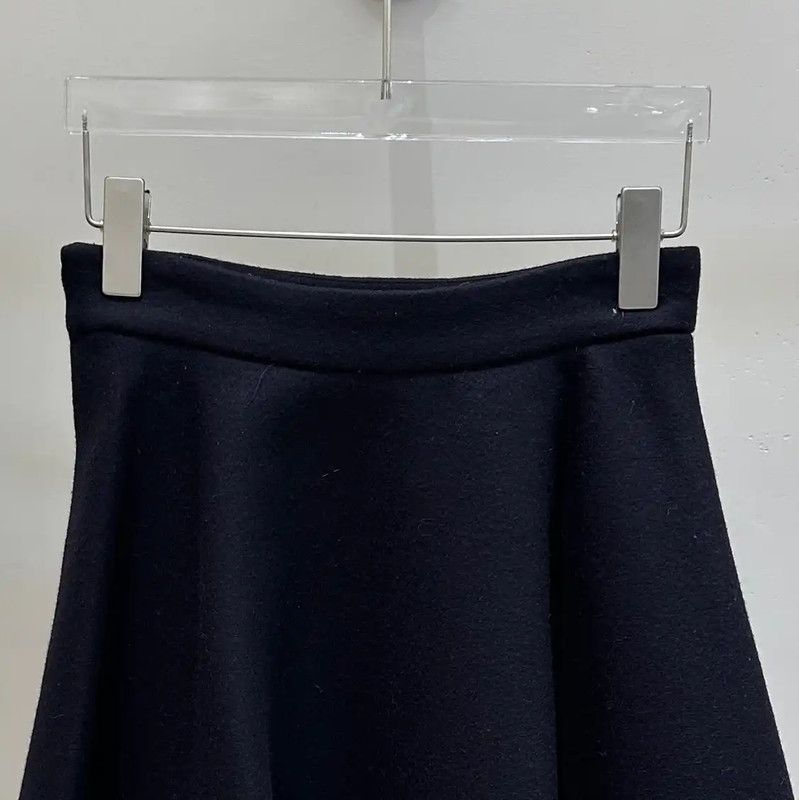 Miu Miu Miu Miu Black Wool Skirt Size S 0089 Size 23" - 2 Thumbnail