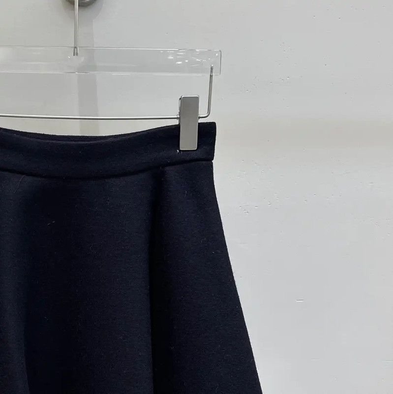 Miu Miu Miu Miu Black Wool Skirt Size S 0089 Size 23" - 3 Thumbnail