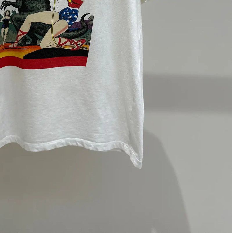 Miu Miu Miu Miu Cartoon Print White Cotton T-Shirt 0089 Size S / US 4 / IT 40 - 4 Thumbnail