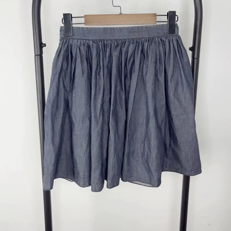 Miu Miu Miu Miu Dark Gray Cotton Skirt for Women 0089 Size 23" - 2 Thumbnail