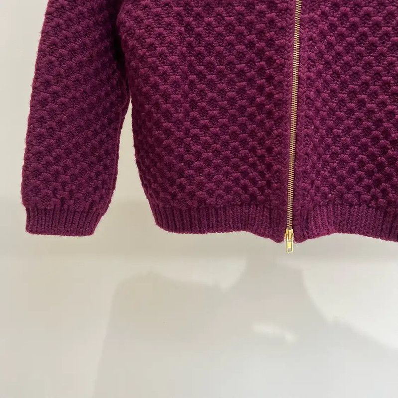 Miu Miu Miu Miu Burgundy Knit Long Sleeve Sweater 0089 Size M / US 6-8 / IT 42-44 - 5 Thumbnail