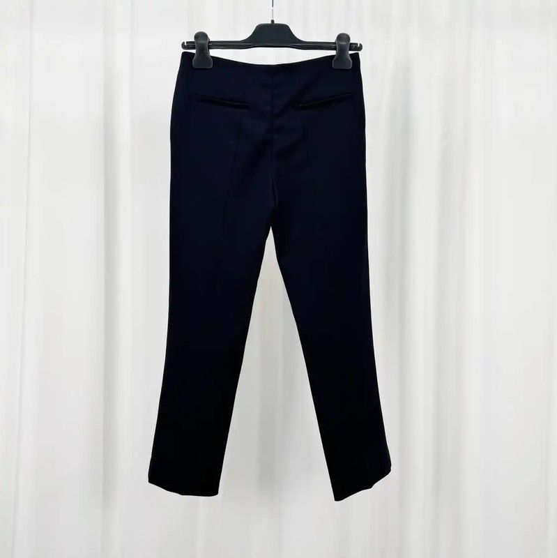 Miu Miu Miu Miu Black Wool Casual Pants for Women 0089 Size 23" - 2 Thumbnail