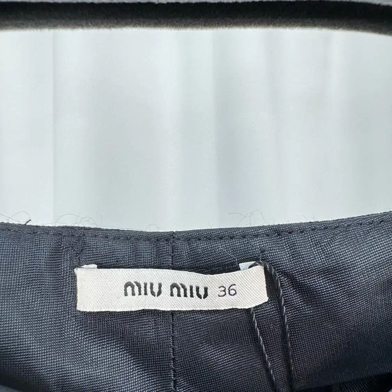 Miu Miu Miu Miu Black Wool Casual Pants for Women 0089 Size 23" - 5 Thumbnail