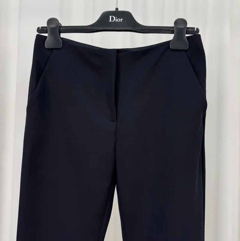 Miu Miu Miu Miu Black Wool Casual Pants for Women 0089 Size 23" - 3 Thumbnail