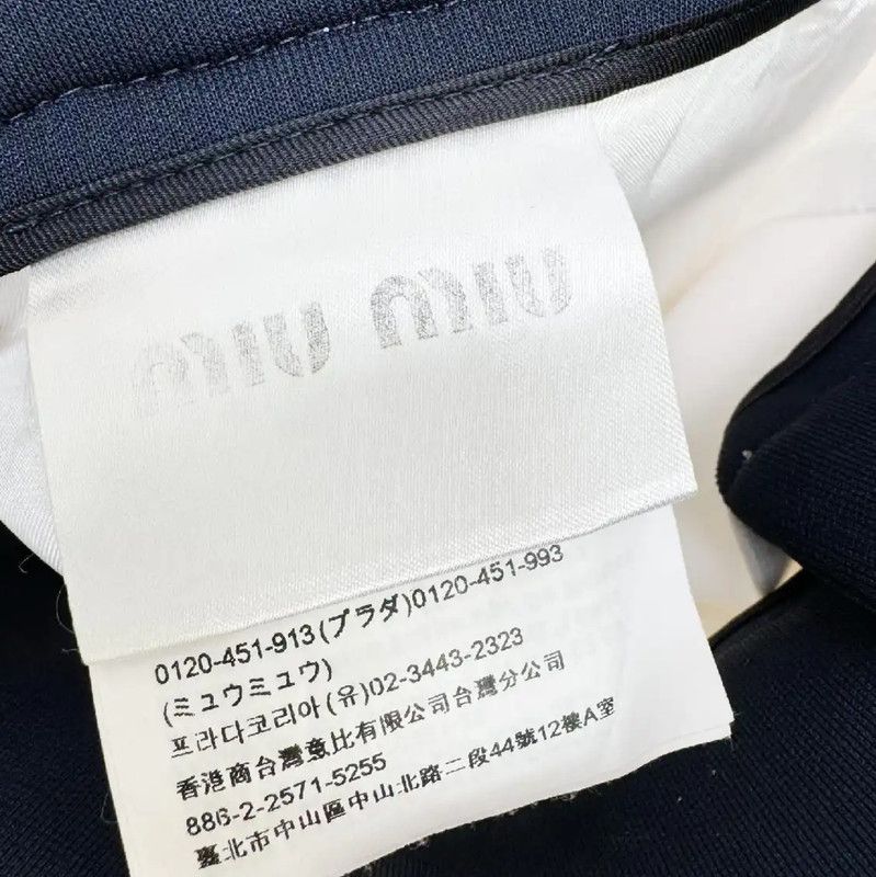 Miu Miu Miu Miu White Women's Skirt with Colorful Waistband 0089 Size 23" - 6 Thumbnail