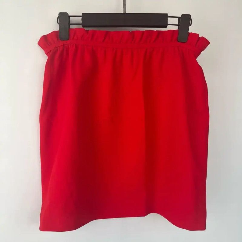 Miu Miu Miu Miu Red Summer Midi Skirt for Women 0089 Size 28" / US 6 / IT 42 - 2 Thumbnail