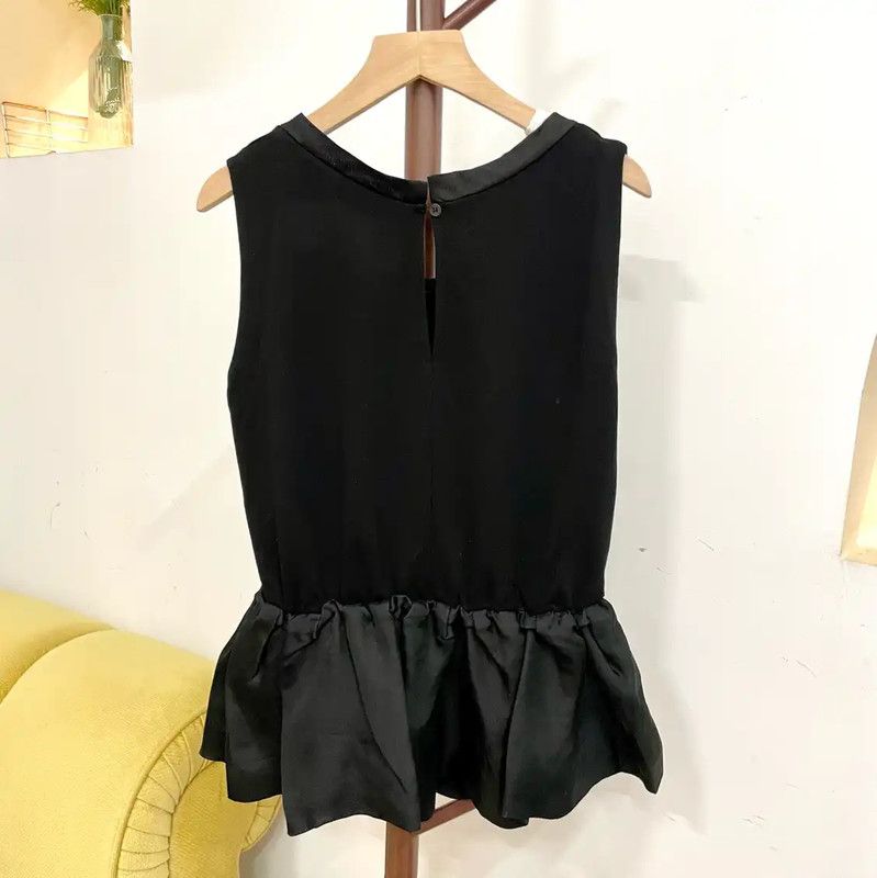 Miu Miu Miu Miu Black Polyester Women's T-Shirt 0089 Size S / US 4 / IT 40 - 2 Thumbnail