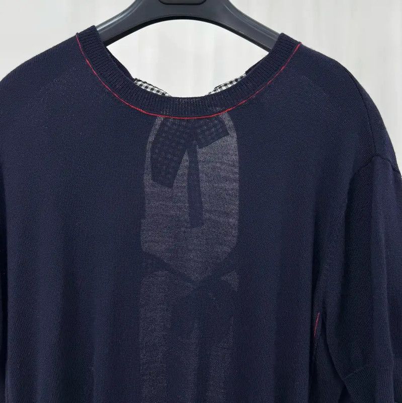 Miu Miu Miu Miu Blue Wool Blend Short Sleeve Top 0089 Size L / US 10 / IT 46 - 3 Thumbnail
