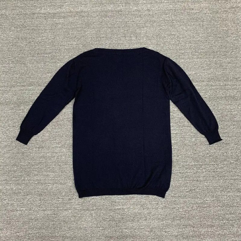 Miu Miu Miu Miu Women's Blue Cotton Pullover Sweater 0089 Size S / US 4 / IT 40 - 2 Thumbnail
