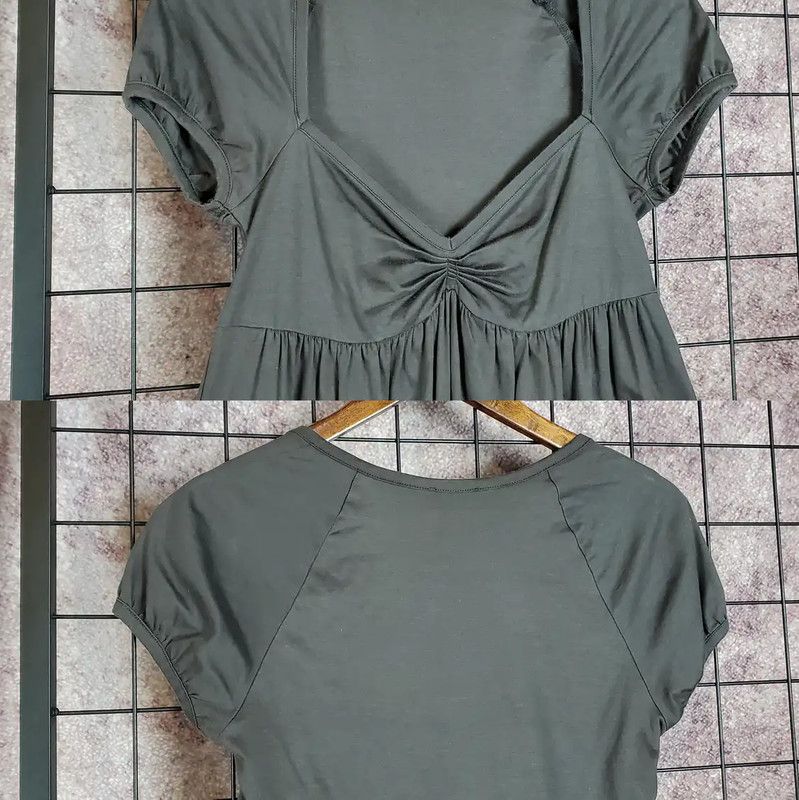Miu Miu Miu Miu Short Sleeve Gray Cotton Top 0089 Size S / US 4 / IT 40 - 6 Thumbnail