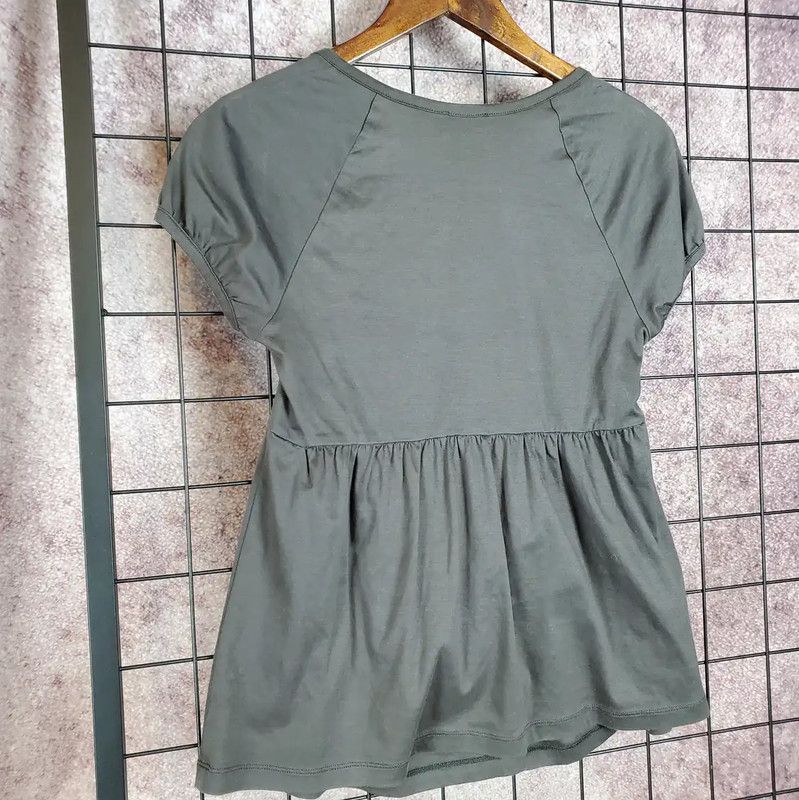 Miu Miu Miu Miu Short Sleeve Gray Cotton Top 0089 Size S / US 4 / IT 40 - 8 Thumbnail