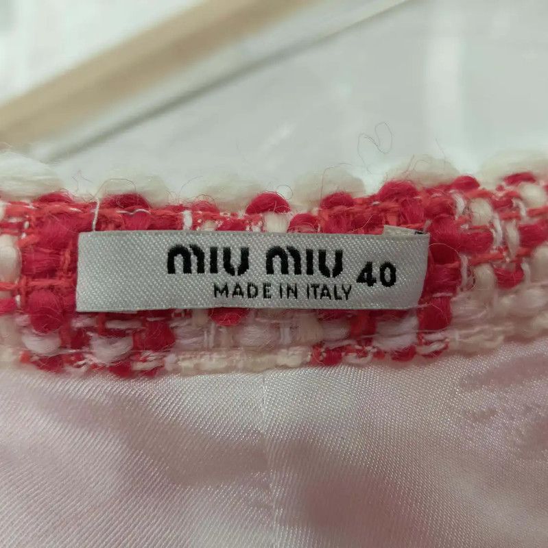 Miu Miu Miu Miu Red Checkered Women’s Shorts 0089 Size 23" - 3 Thumbnail