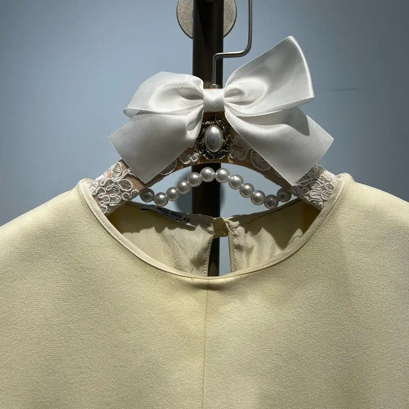 Miu Miu Miu Miu Summer Beige Cropped Short Sleeve T-Shirt 0089 Size M / US 6-8 / IT 42-44 - 6 Thumbnail
